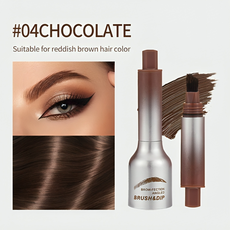 Liquid Eyebrow Enhancer Angled Brush Waterproof & Long-Lasting