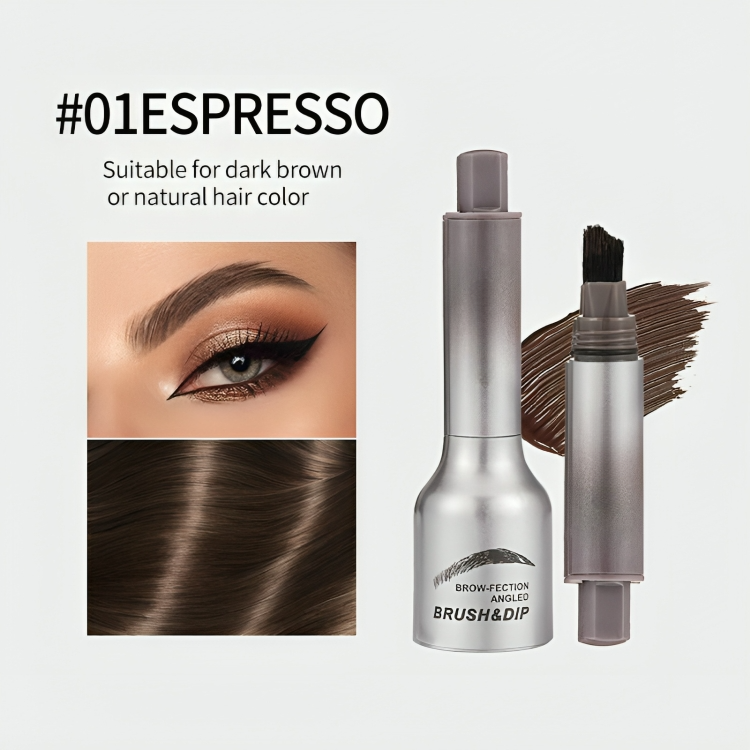 Liquid Eyebrow Enhancer Angled Brush Waterproof & Long-Lasting