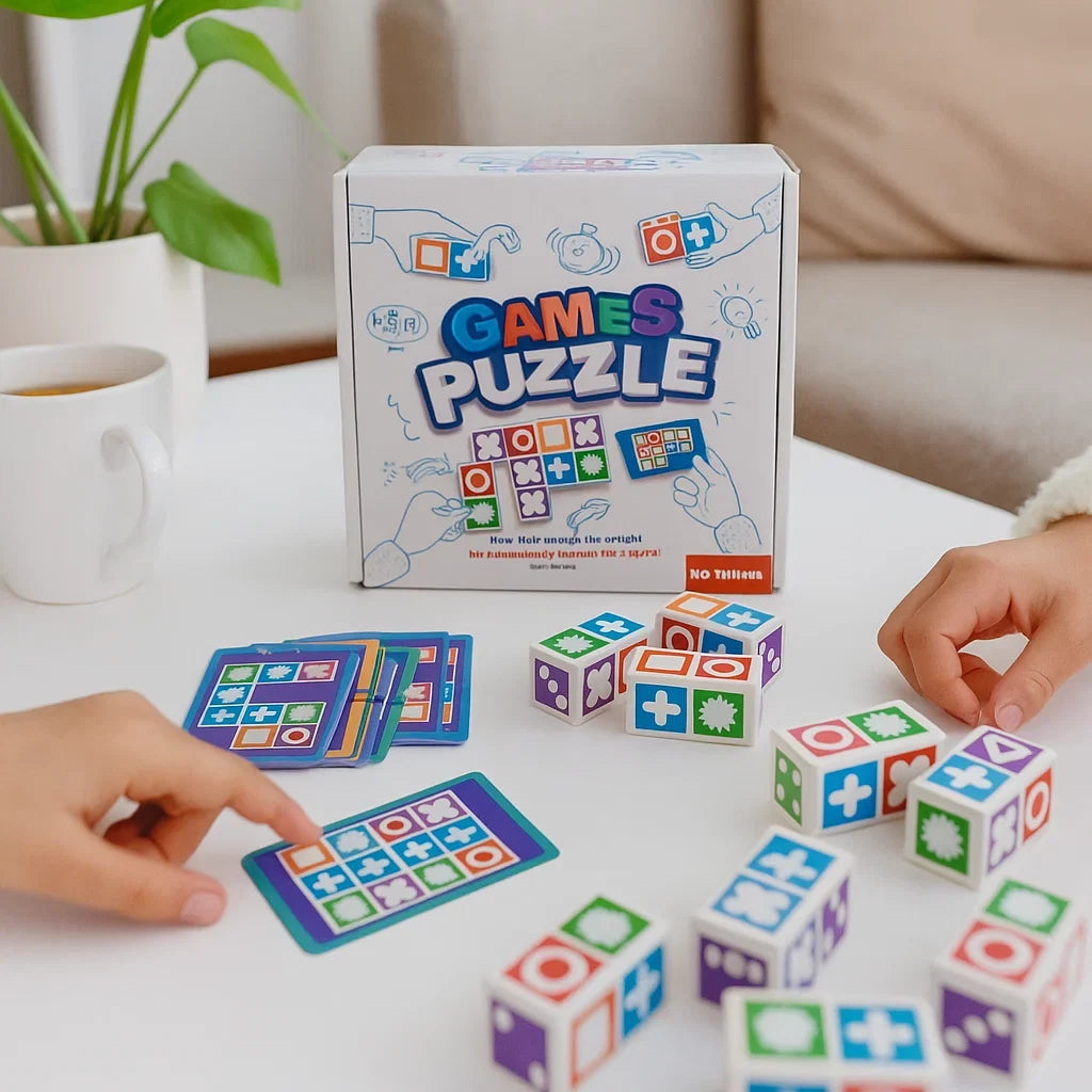 Logic Game Pattern-Building Symbol Dice 60 Cards