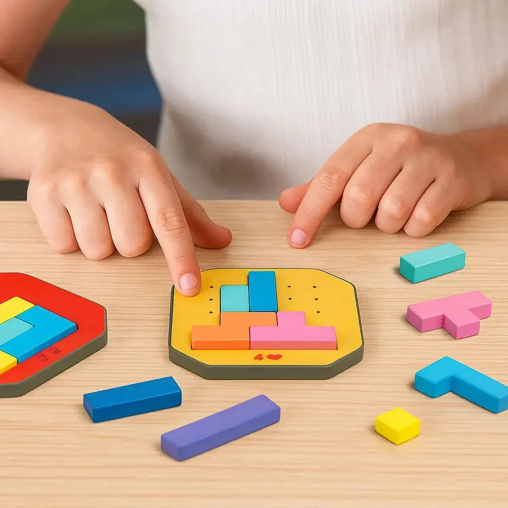 Logic Puzzle Set 108 Blocks & 20 Task Cards