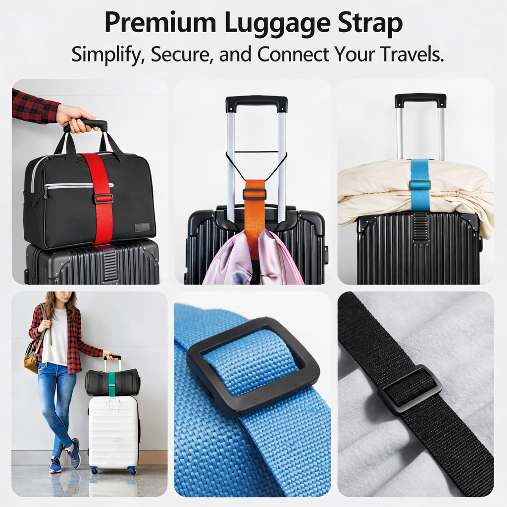 Luggage Strap Adjustable Elastic Waterproof