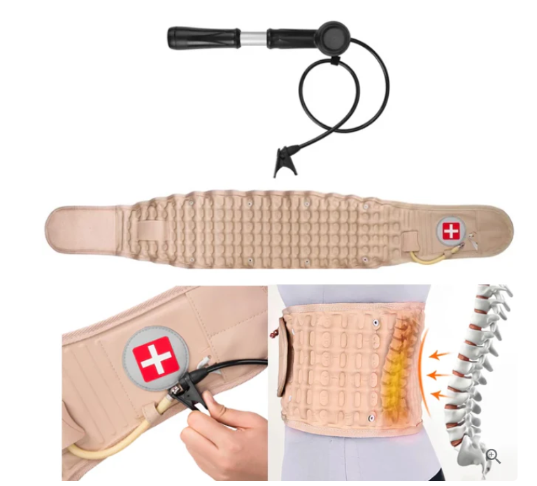 Lumbar Support Belt Integrated Air Pump Adjustable Fit