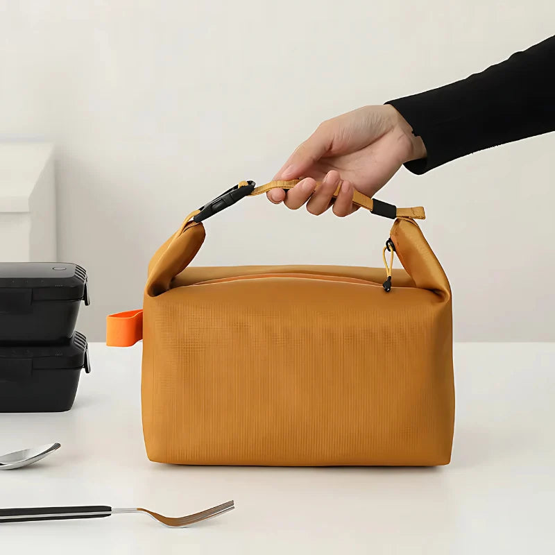 Lunch Bag Insulated Foldable Polyester Zipper & Soft Handle