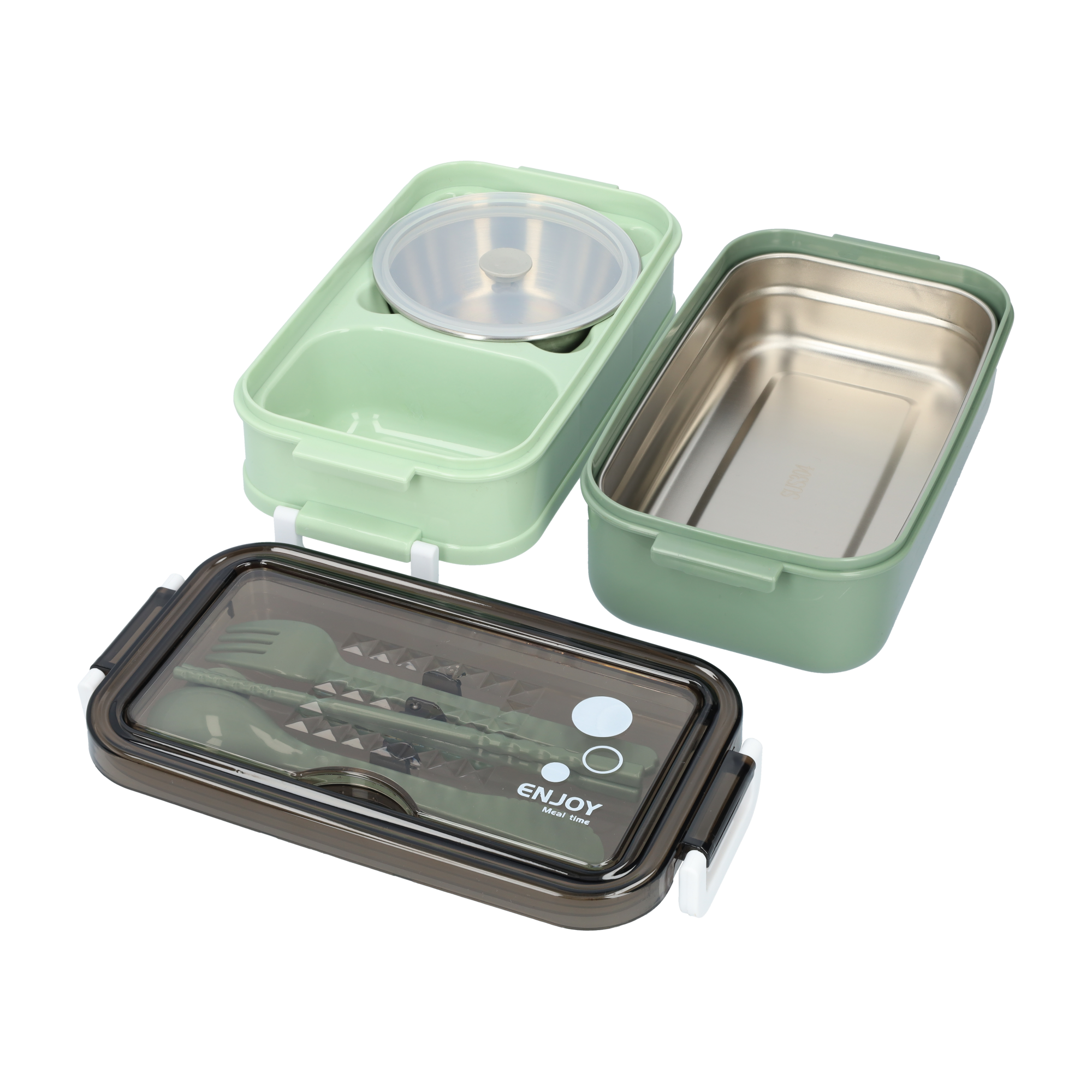 Lunch Box 3-Tier Leak-Proof BPA-Free