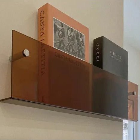 Magazine Wall Shelf Clear Acrylic Wall-Mounted Space-Saving