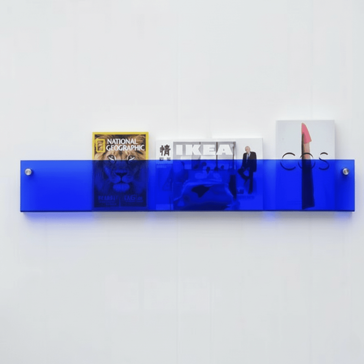 Magazine Wall Shelf Clear Acrylic Wall-Mounted Space-Saving