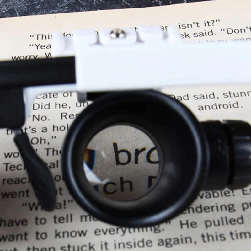 Magnifying Glasses Hands-Free Dual LED 6x To 25x