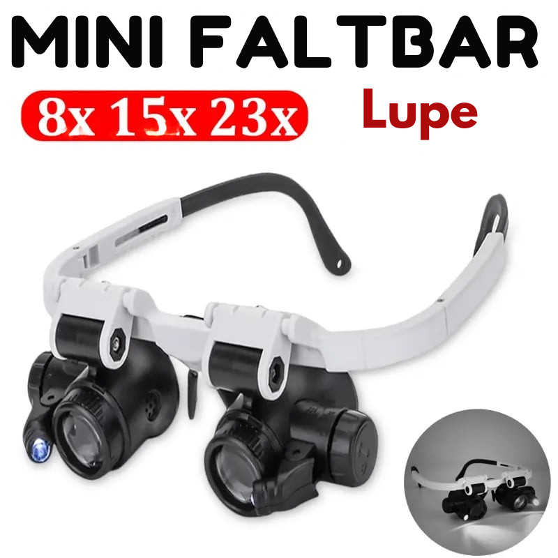 Magnifying Headlamp Interchangeable 8x 15x 23x Lenses & LED