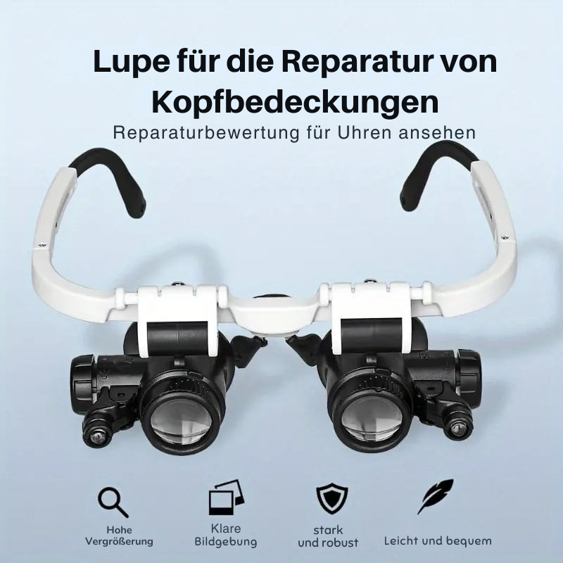 Magnifying Headlamp Interchangeable 8x 15x 23x Lenses & LED