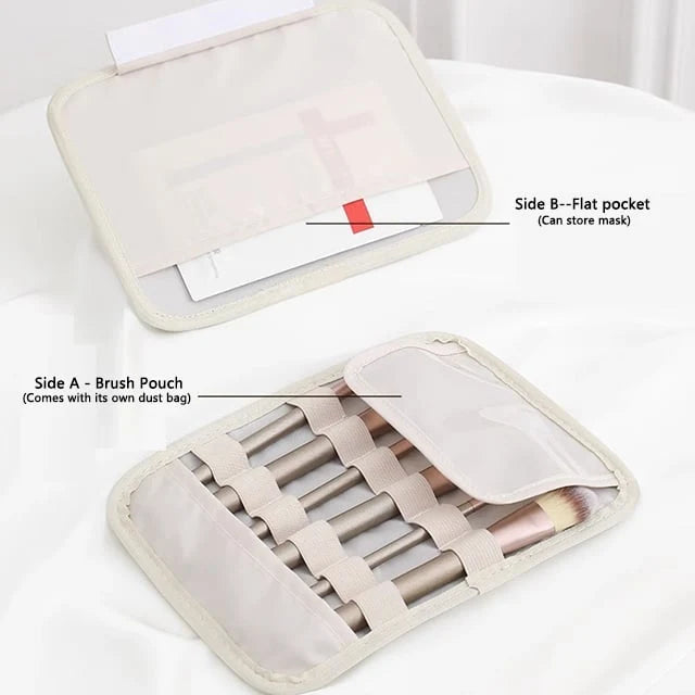 Makeup Bag Clear Compartments Water-Resistant Travel Organizer