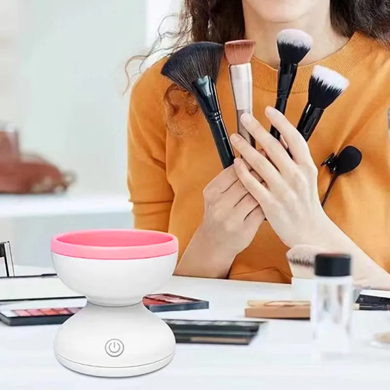 Makeup Brush Cleaner USB-Powered Rotating Deep Clean