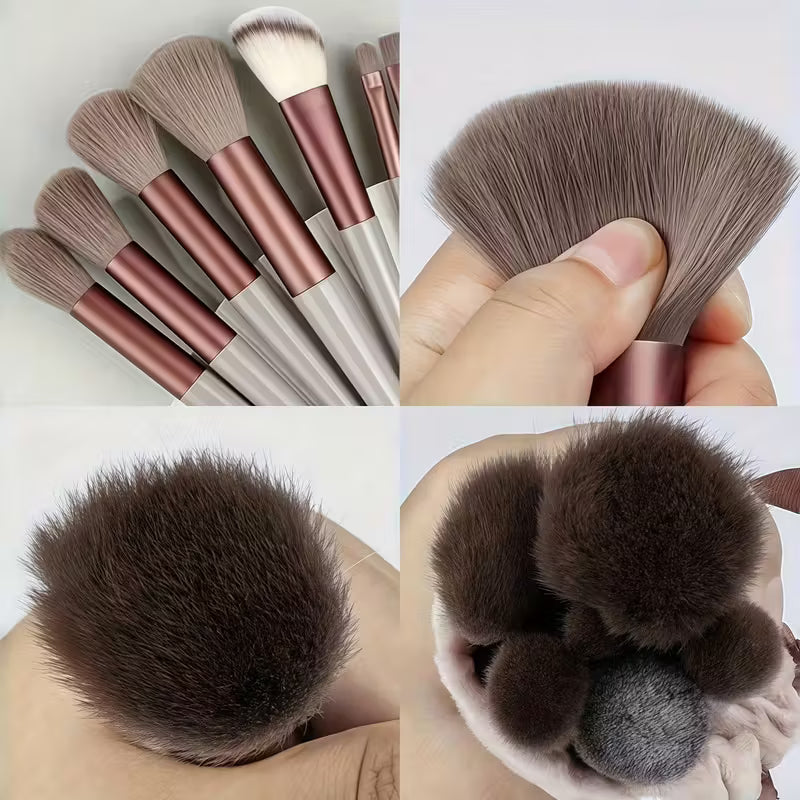 Makeup Brush Set Soft Bristles Multi-Piece Face Eyes Lips