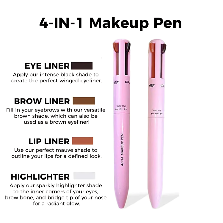 Makeup Pen Four-in-One Travel-Size Set of 2