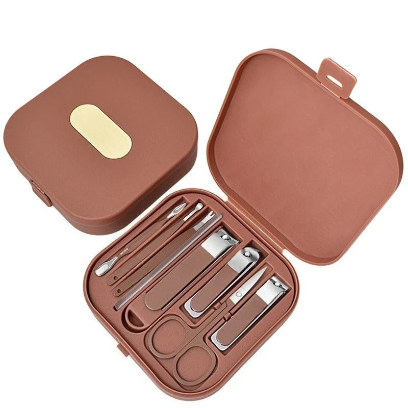 Manicure Set Precision Stainless Steel Hard Shell Travel Case