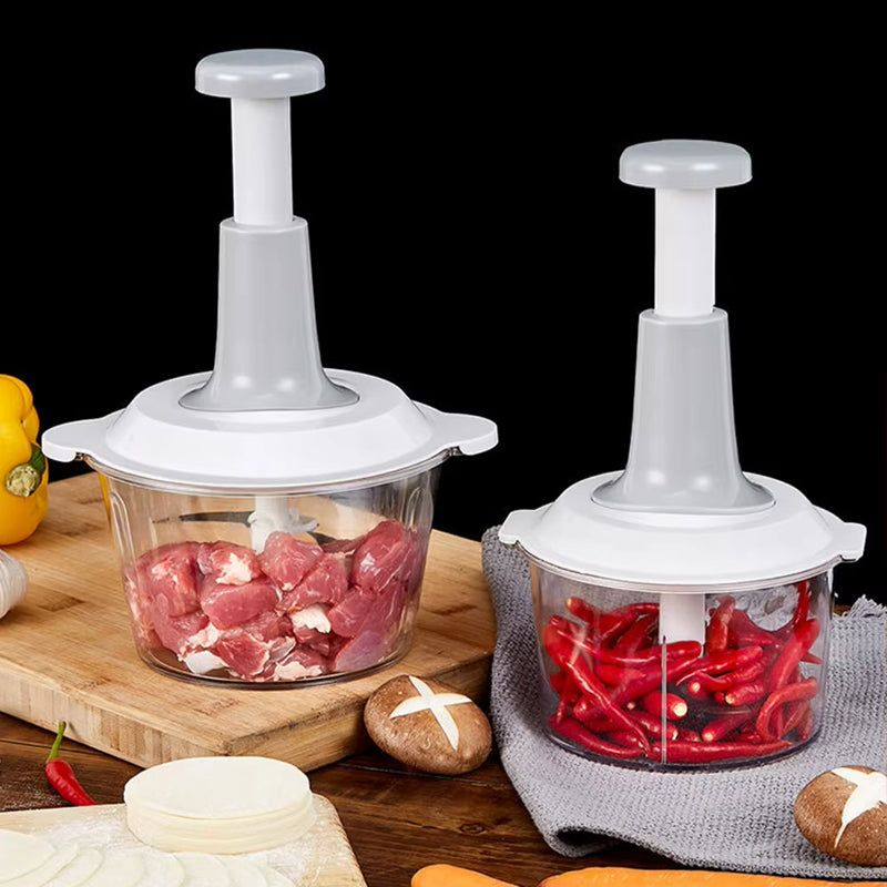 Manual Food Chopper Stainless Steel Blades
