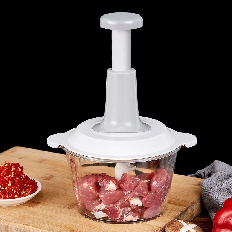 Manual Food Chopper Stainless Steel Blades