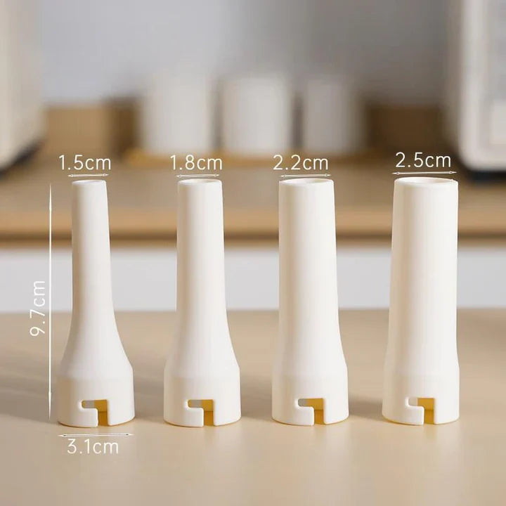 Manual Sausage Stuffer Controlled Plunger Food-Safe Polypropylene 4 Nozzles