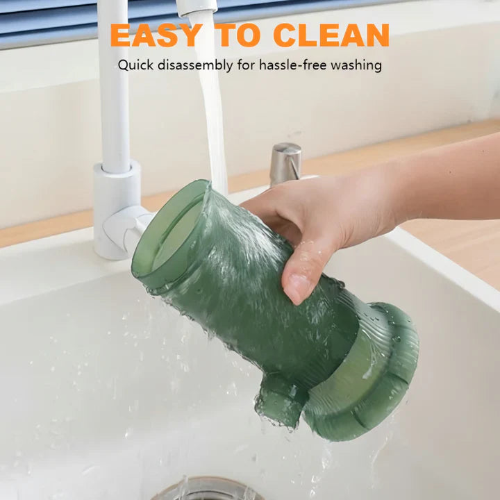 Manual Sausage Stuffer Controlled Plunger Food-Safe Polypropylene 4 Nozzles