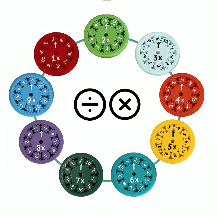 Math Fidget Set Colorful Spinning 9-Piece