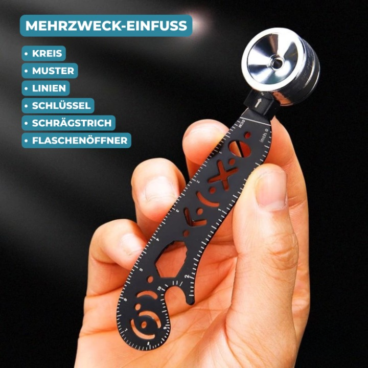 Measuring Ruler 6-In-1 Stainless Steel Pocket-Sized