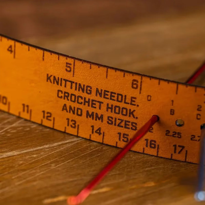 Measuring Ruler Vegetable-Tanned Leather 7-In-1 Wrist Wrap