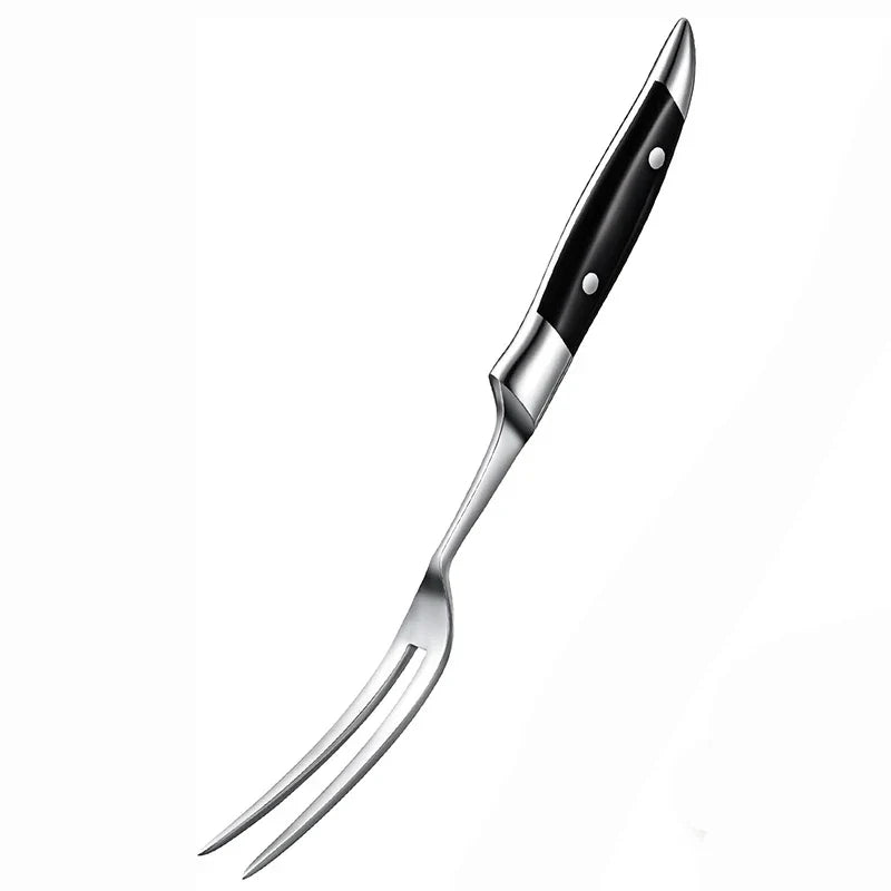 Meat Fork 11.8 Inch Stainless Steel Wooden Handle