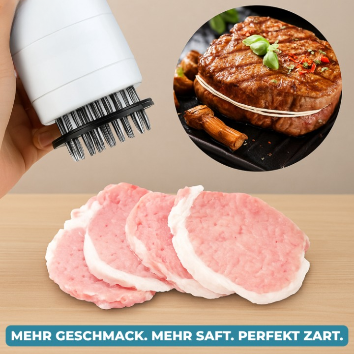 Meat Marinade Injector Integrated Tenderizer Blades Stainless Steel Needles