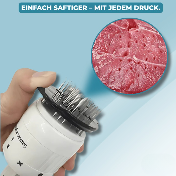 Meat Marinade Injector Integrated Tenderizer Blades Stainless Steel Needles