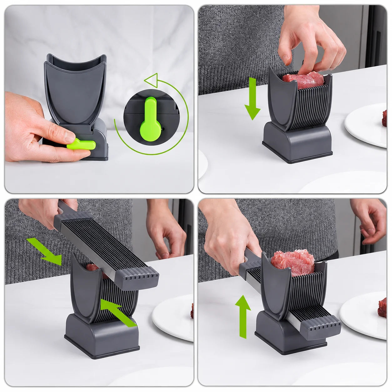 Meat Slicer Set Stainless Steel Comb Blade Guide