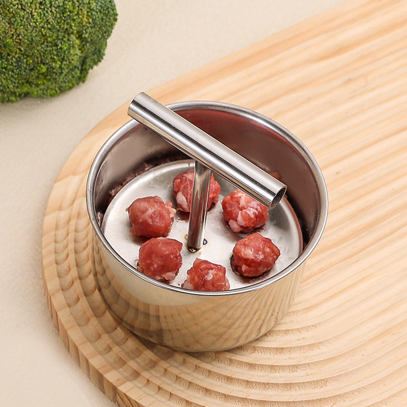 Meatball Mold Stainless Steel Plunger 6 Or 12 Holes