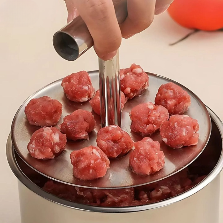 Meatball Mold Stainless Steel Plunger 6 Or 12 Holes