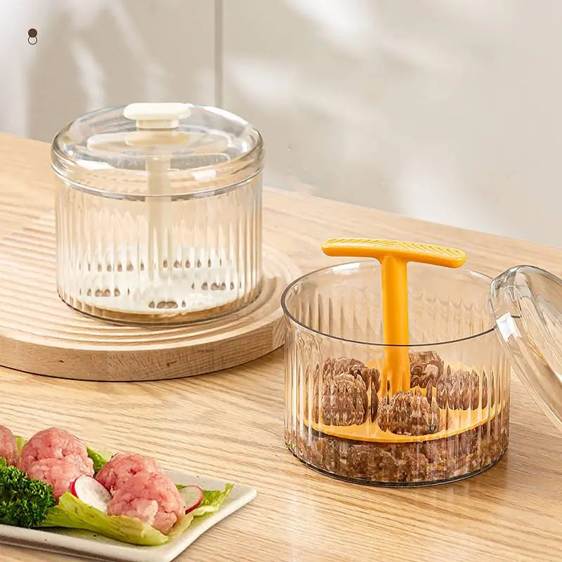 Meatball Press Glass Container Uniform Meatballs