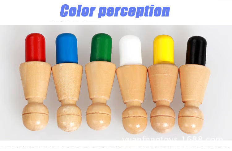 Memory Game Handcrafted Wood & Non-Toxic Paint