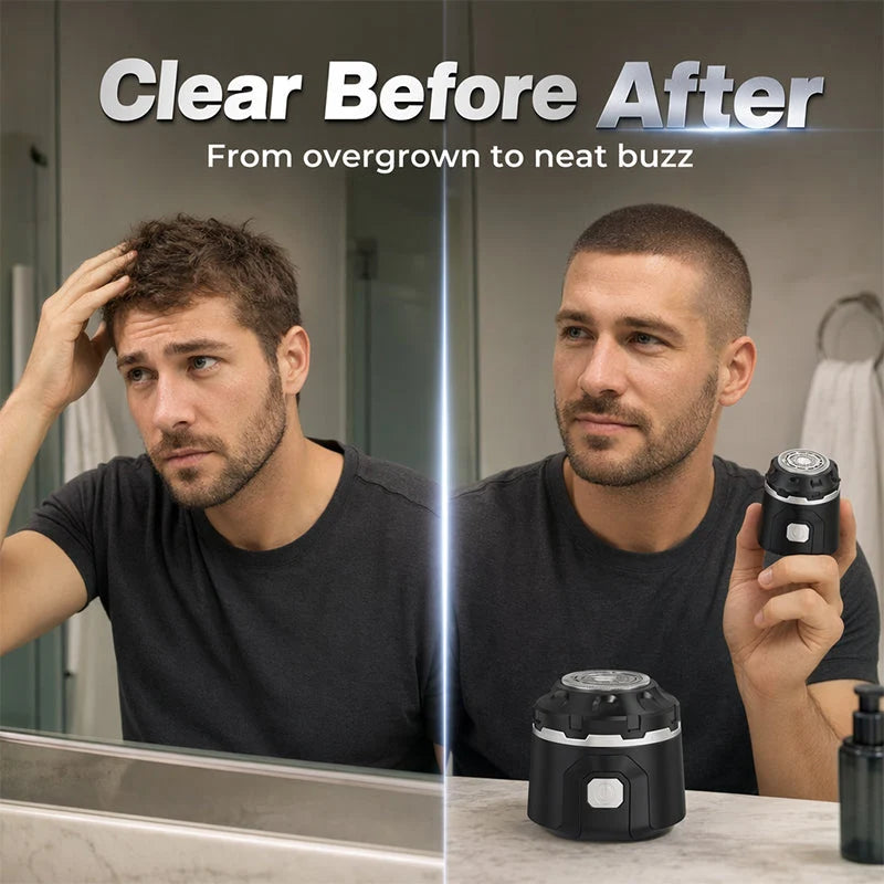 Men's Head Shaver Cordless 6-Hour Stainless Steel Blades