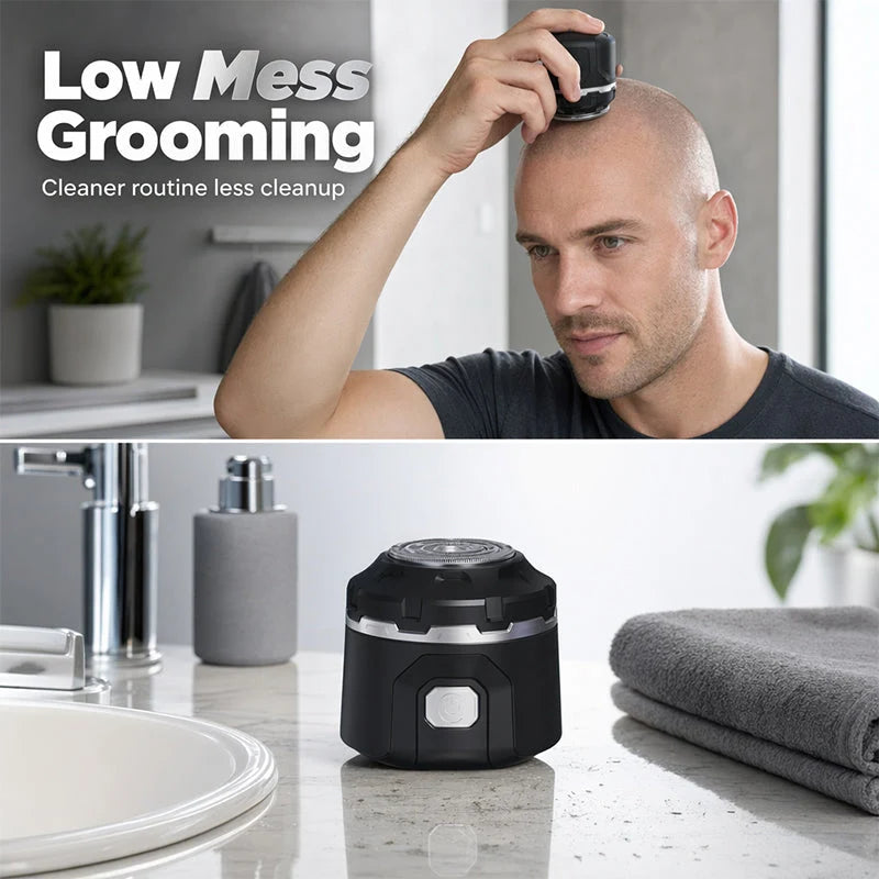 Men's Head Shaver Cordless 6-Hour Stainless Steel Blades