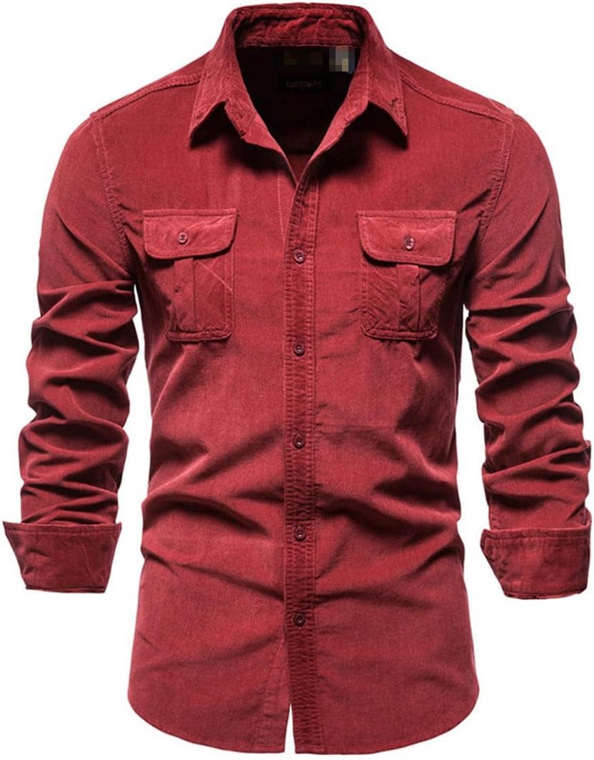 Men's Overshirt Cotton Blend Lightweight Chest Pockets