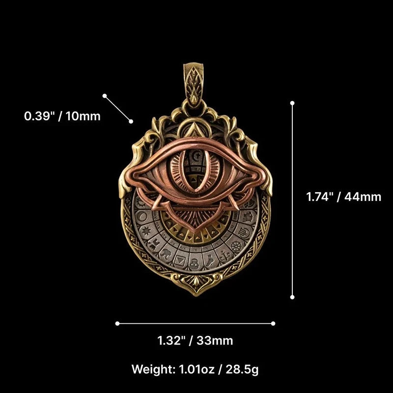 Men's Pendant Necklace Mystical Eye Vintage Style