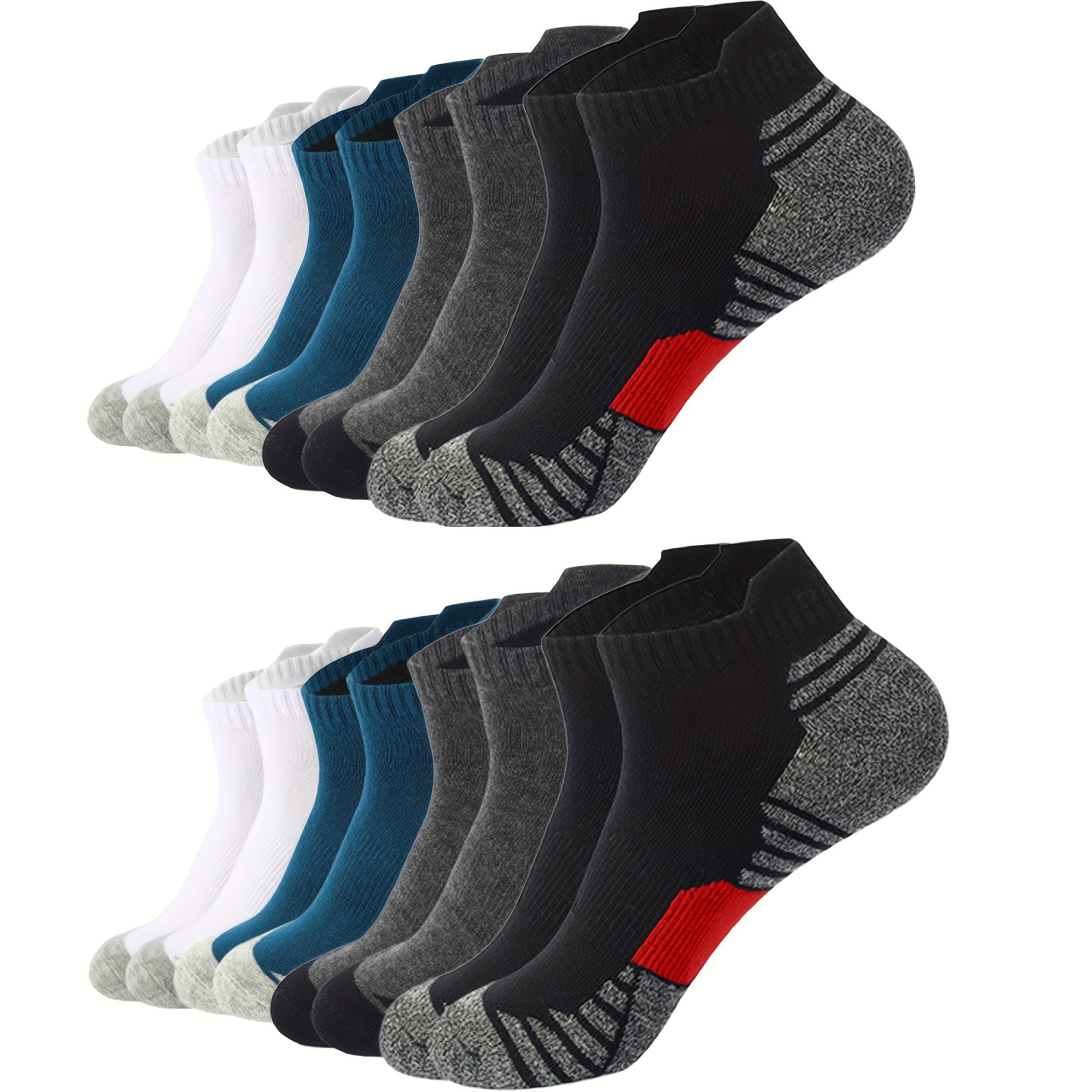 Men's Sneaker Socks Low-Cut Breathable Reinforced Heel & Toe