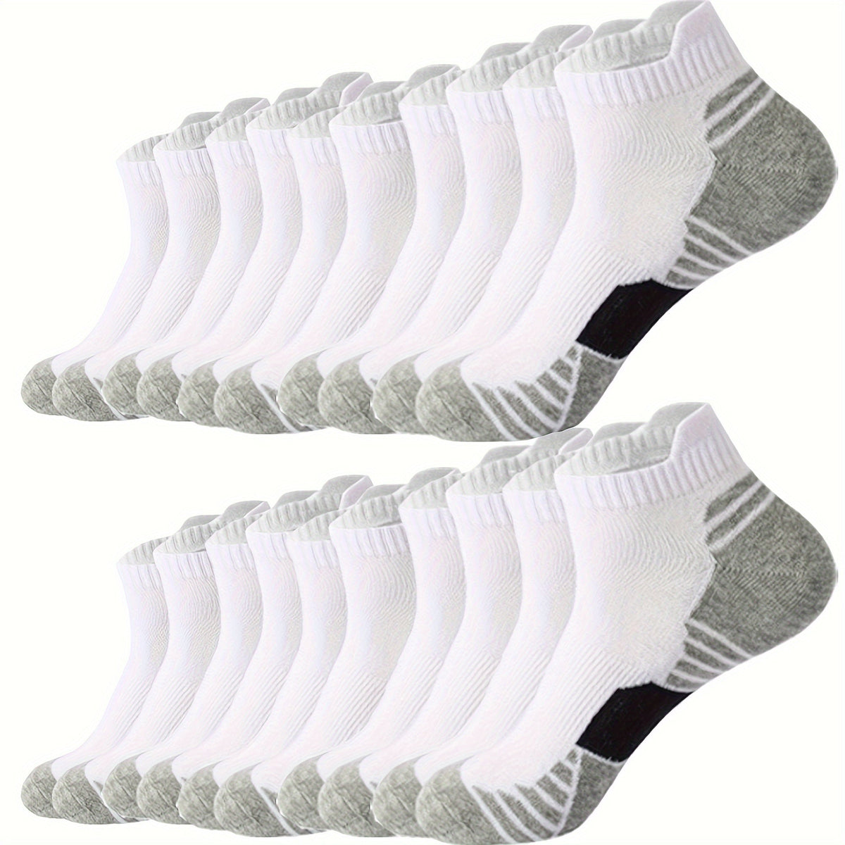 Men's Sneaker Socks Low-Cut Breathable Reinforced Heel & Toe