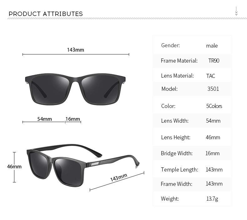 Men's Sunglasses Polarized Lenses & 100% UV Protection