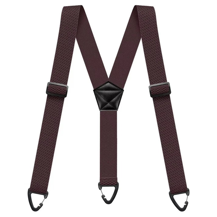 Men's Suspenders 1.5 Inch Wide X-Back Hook Clips