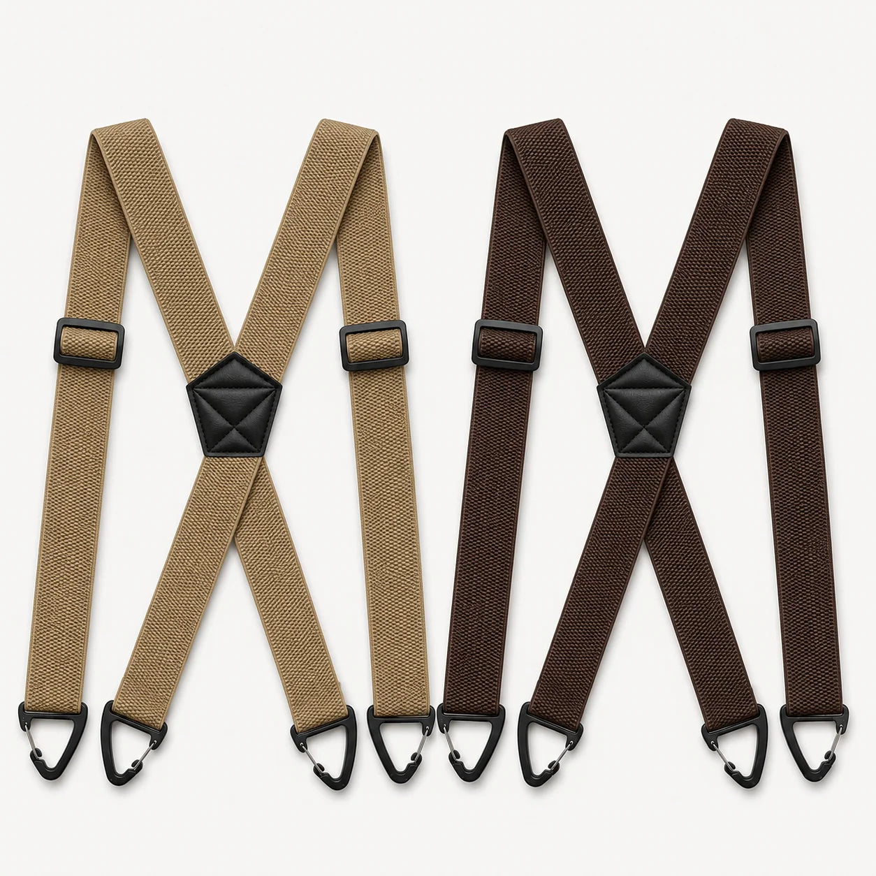 Men's Suspenders 1.5 Inch Wide X-Back Hook Clips