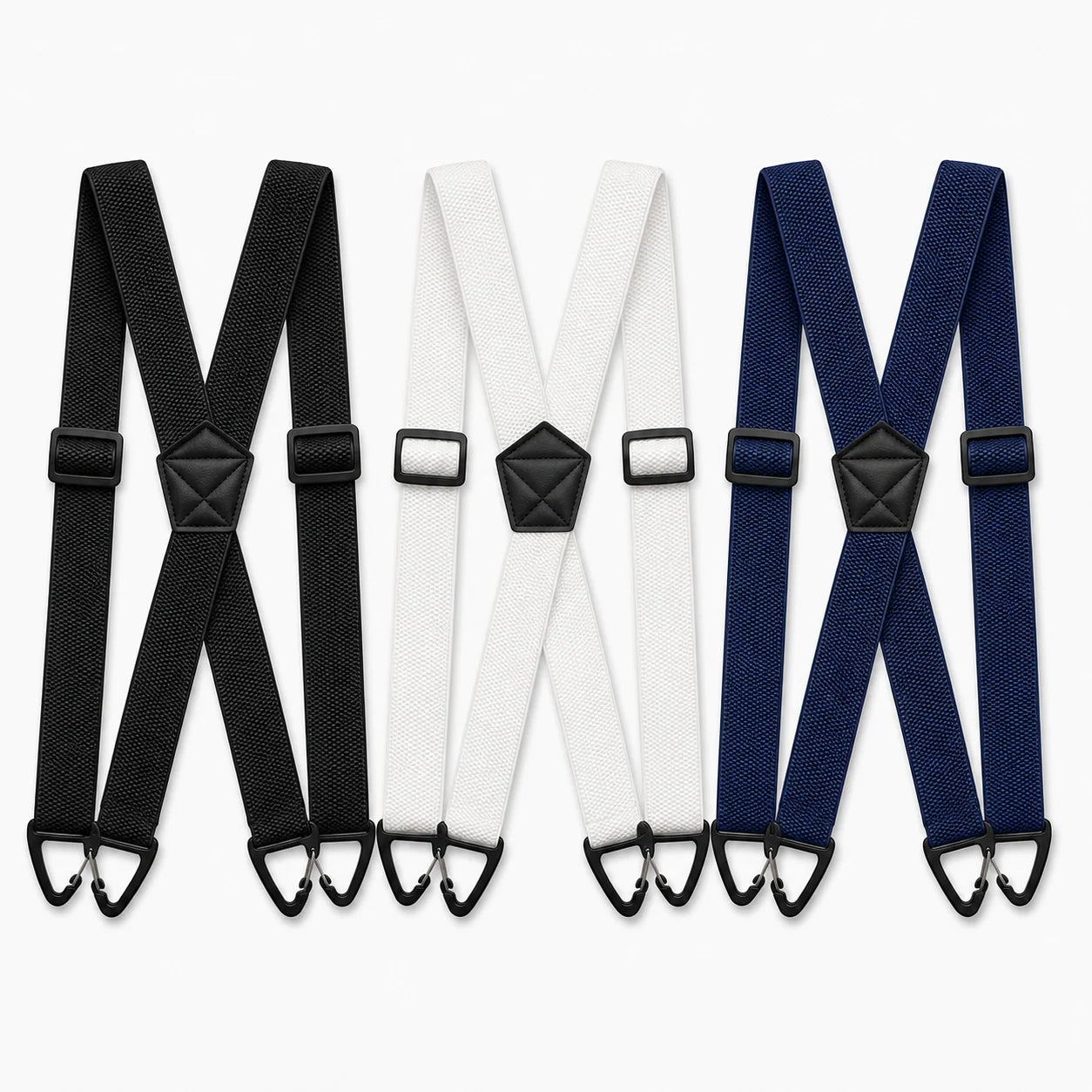 Men's Suspenders 1.5 Inch Wide X-Back Hook Clips
