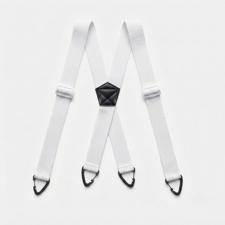 Men's Suspenders Elastic Polyester 4-Clip Adjustable