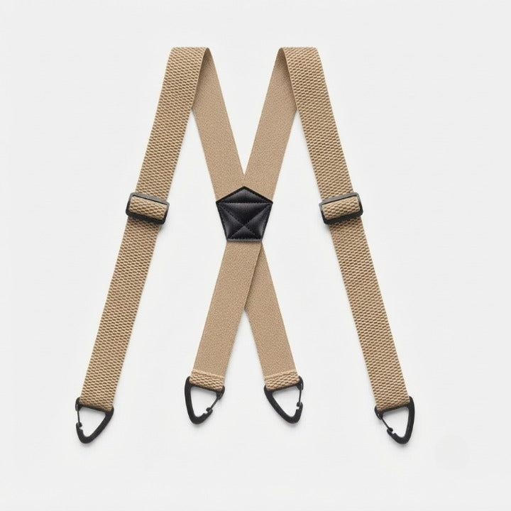 Men's Suspenders Elastic Polyester 4-Clip Adjustable