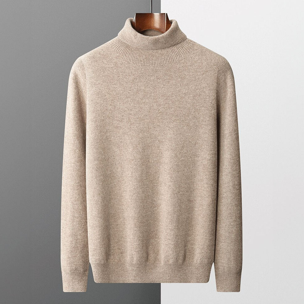 Men's Turtleneck Sweater Merino Wool Slim Fit