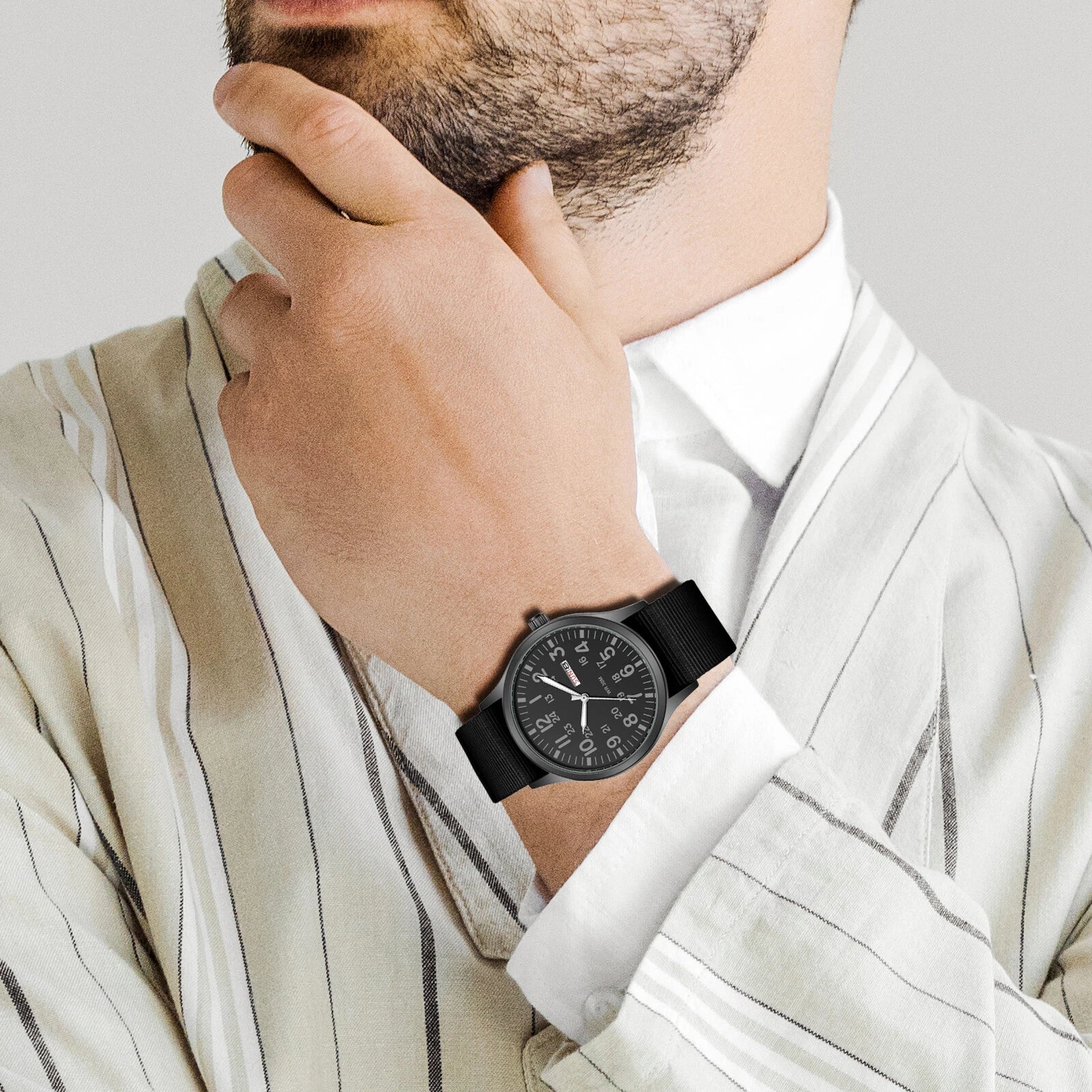 Men's Watch Military Style Waterproof Luminous Dial