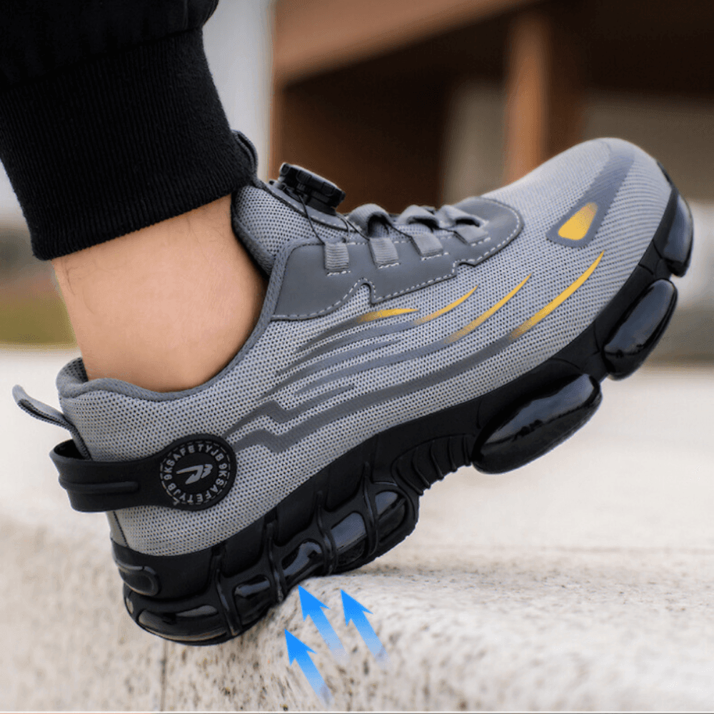 Men's Work Shoes Arch Support Wide Toe Slip-Resistant Sole