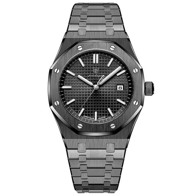 Men's Wristwatch Quartz Movement & Stainless Steel Bracelet