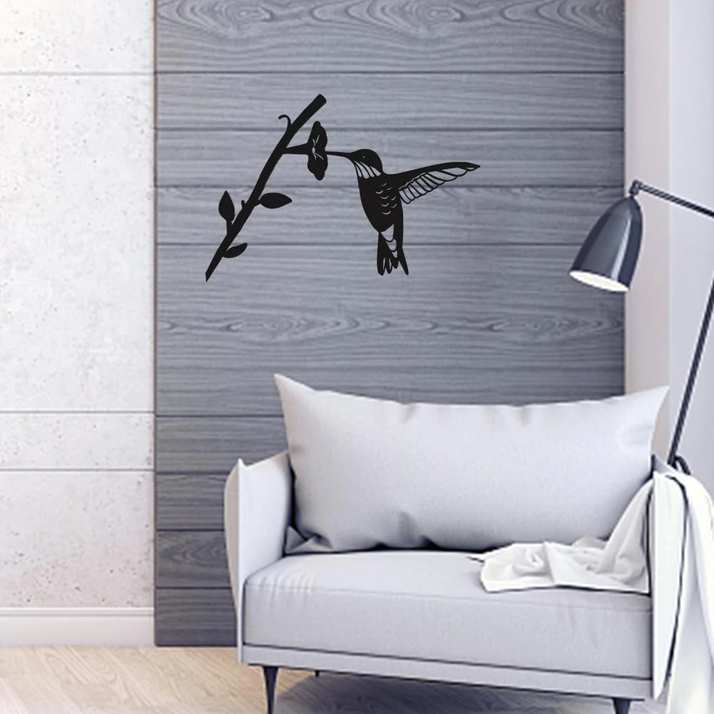 Metal Bird Silhouette Matte Black Powder-Coated Indoor & Outdoor